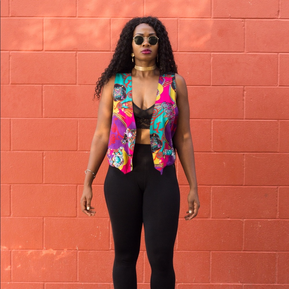 Vintage 90’s women’s multi color vest